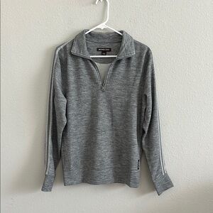 Michael Kors Mens 1/4 Zip Pullover Sweatshirt Gray small